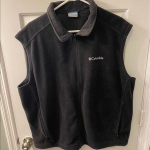 Men’s Black Columbia Zip Vest